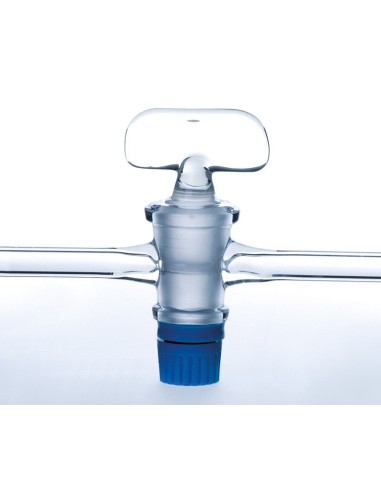 1-Way-Stopcock quartz glass size 2 bore 1,5+-0,3 mm