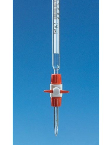 Biureta kompaktowa 50:0,1 ml kranik PTFE szkło sodowo-wapienne
