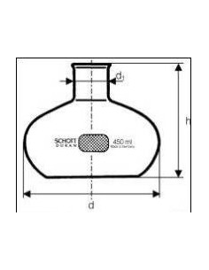 Kulturkolben nach Fernbach 450 ml Duran bauchige Form VE 10