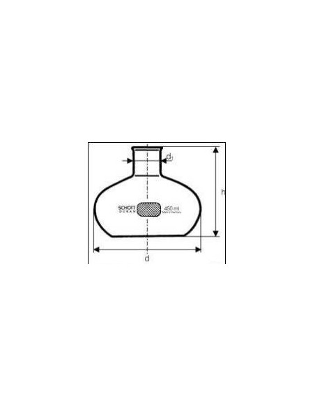 Kulturkolben nach Fernbach 450 ml Duran bauchige Form VE 10