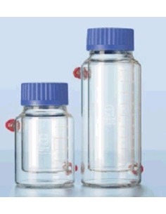 Double walled wide mouth bottle 1000 ml Duran GLS80 screw cap