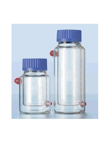 Double walled wide mouth bottle 1000 ml Duran GLS80 screw cap