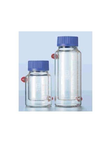 Double walled wide mouth bottle 1000 ml Duran GLS80 screw cap