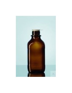 Reagent bottle 250 ml narrow mouth amber glass quare without