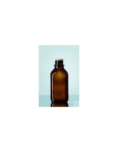 Reagent bottle 250 ml narrow mouth amber glass quare without