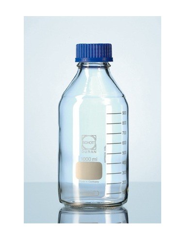Butelka laboratoryjna 25 ml Duran PP zakrętka GL25 niebieska