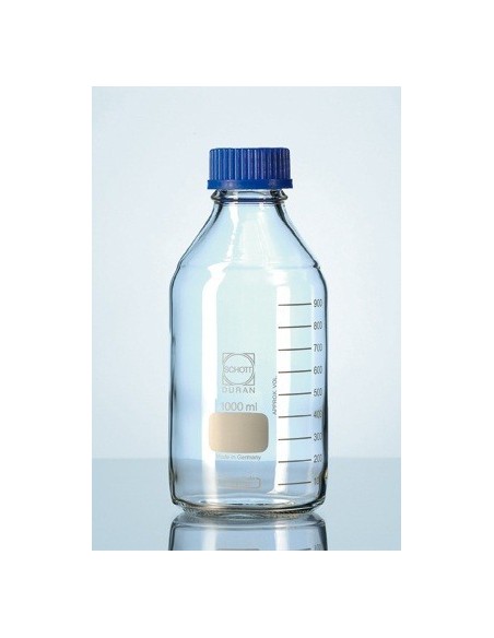 Butelka laboratoryjna 5000 ml Duran PP zakrętka GL45 niebieska
