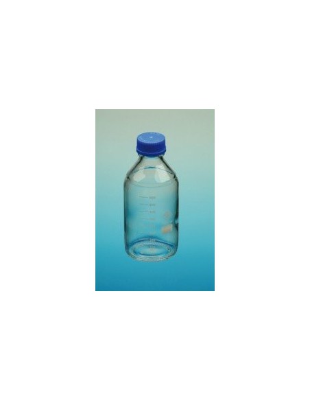 Reagent bottle 100 ml boro 3.3 srew cap PP GL45 blue