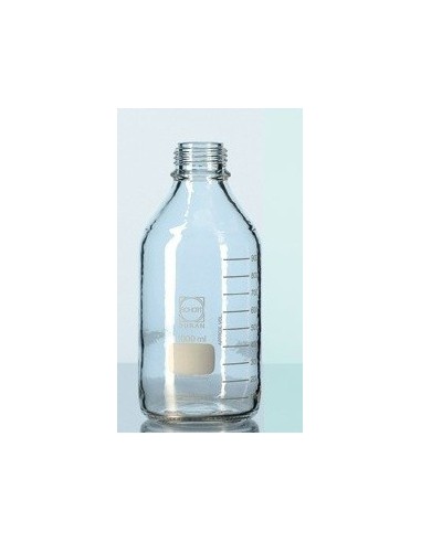 Laborflasche 2000 ml enghals Duran kunststoffummantelt ohne