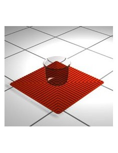 Podkładka antypoślizgowa z silikonu czerwona 250 x 250 mm