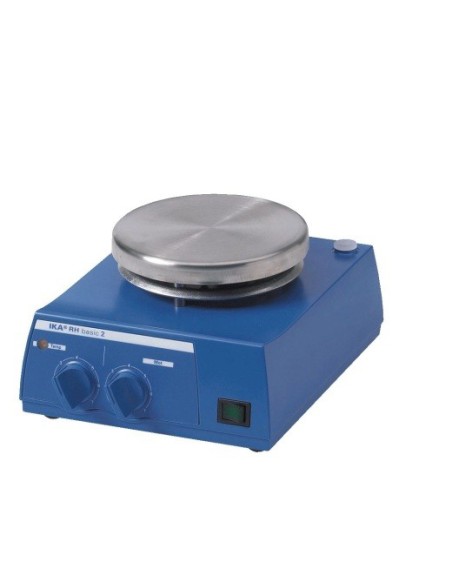 Magnetrührer mit Heizung RH basic 2 Edelstahl-Heizplatte
