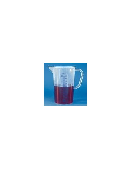 Graduated beaker 2000:50 ml PP graduation blue spout handle