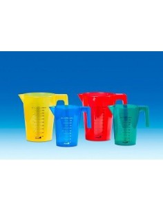 Messbecher PP 1000 ml blau stapelbar weiße Skala beidseitig