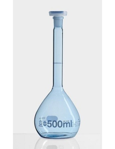 Kolba miarowa 250 ml szeroko szyjna powlekana PUR klasa A boro