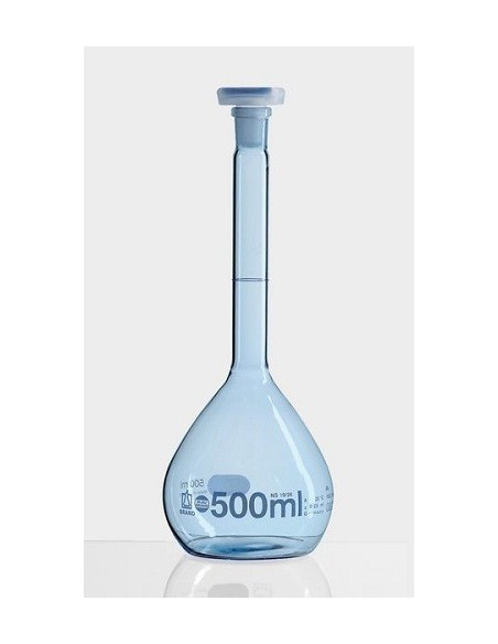 Kolba miarowa 250 ml szeroko szyjna powlekana PUR klasa A boro