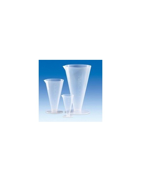 Conical beaker 500 ml PP raised scale wide base
