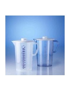 Sammelgefäß 2000 ml SAN mit Deckel PC erhabene Skala VE 6 Stck.