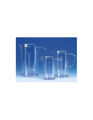 Messbecher 3000 ml SAN glasklar Graduierung erhaben