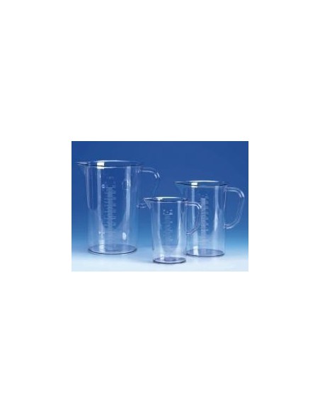 Messbecher 3000 ml SAN glasklar Graduierung erhaben