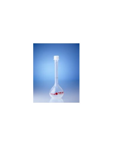 Volumetric flask 50 ml PMP class B screw cap PP GL18