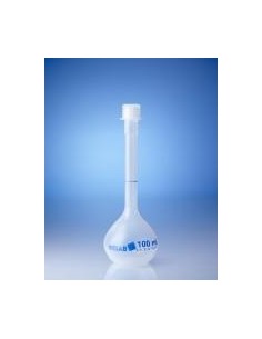 Volumetric flask 250 ml PP class B screw cap GL25 pack 5 pcs.