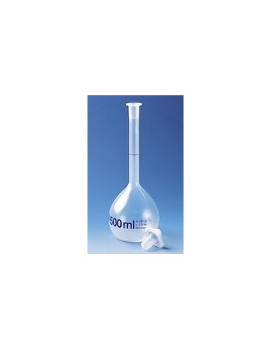 Volumetric flask 250 ml PMP class B stopper PP NS 19/26
