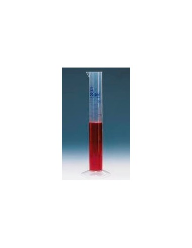 Cylinder miarowy PP 100 ml forma wysoka skala niebieska