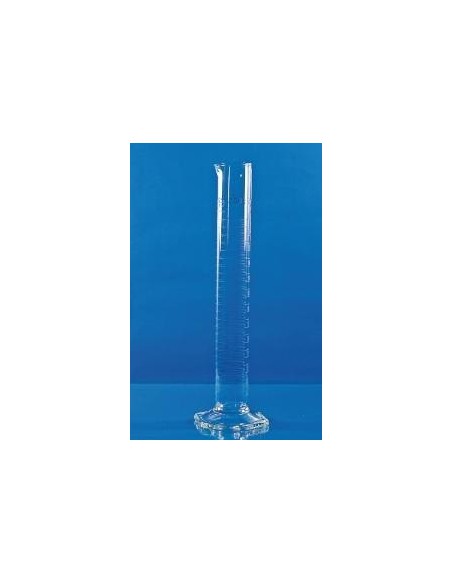 Measuring cylinder 25:0,5 ml class A tall form Boro 3.3 blue