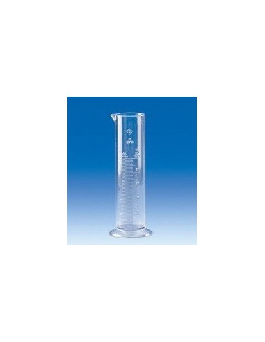 Messzylinder 50 ml SAN Klasse B niedere Form glasklar erhabene