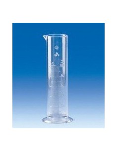 Cylinder miarowy SAN 1000 ml forma niska skala wytłoczona