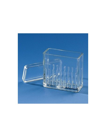 Färbetrog Typ Hellendahl Natron-Kalk-Glas f. 16 Objektträger