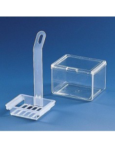 Staining trough without tray PMP 101x 83x70 mm with two covers