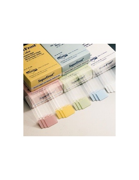 Microscope slides Superfrost pink 76x26x1 mm marking area 26x19