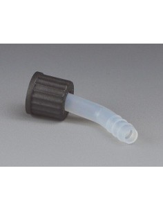 GL-Schraub-Olive (mit Mutter) PFA gebogen FPM O-Ring Kappe PPS