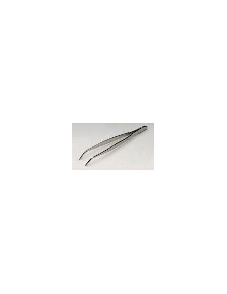 Tweezers stainless 18/10 bent blunt lenght 160 mm