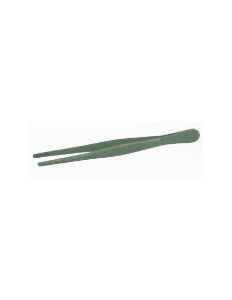 Tweezers teflon coated straight blunt lenght 145 mm