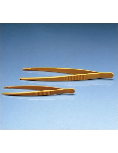 Pinzette POM stumpf elastisch Länge 115 mm gelb VE 50 Stck.