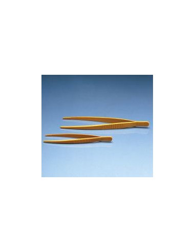 Pinzette POM stumpf elastisch Länge 145 mm gelb VE 50 Stck.