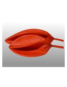 Rubber Balloon with hose connection Natural Rubber red Size 8