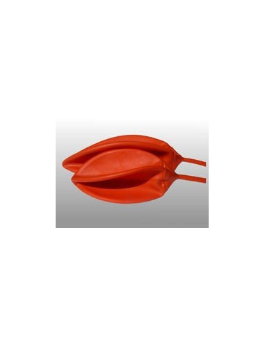 Rubber Balloon with hose connection Natural Rubber red Size 8