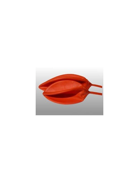 Rubber Balloon with hose connection Natural Rubber red Size 8