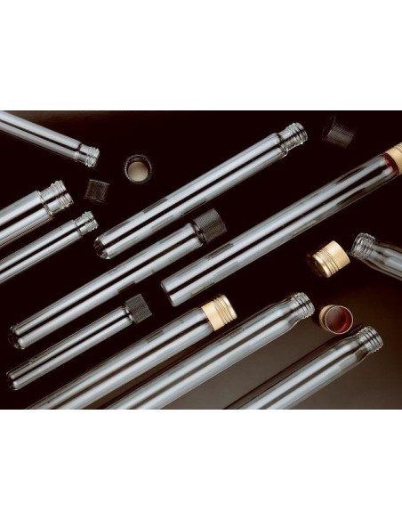 Test tube borosilicate round bottom16x125 mm screw cap pack 250