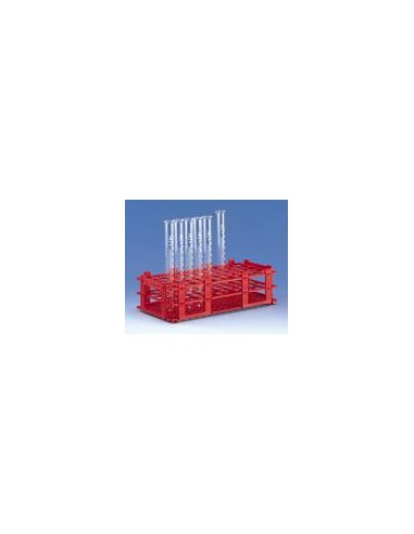 Test tube rack PP white for 32 tubes up to Ø 25 mm