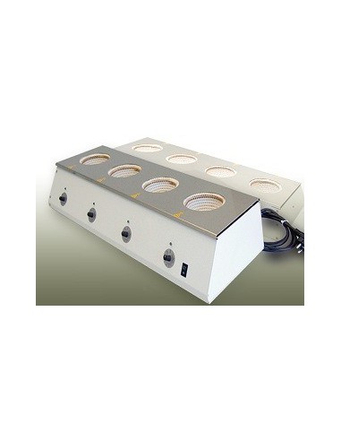 Serial heating unit for round bottom flasks 3x100 ml 450°C