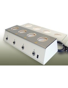 Serial heating unit for round bottom flasks 3x1000 ml 450°C