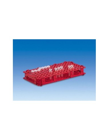 Stojak na naczynka reakcyjne PP 265x126x38 mm na 84 naczynka o