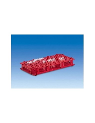 Stojak na naczynka reakcyjne PP 265x126x38 mm na 84 naczynka o