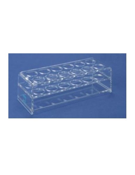 Reagenzglasständer Acrylglas für 12x2 Gläser Ø Öffnung 35 mm