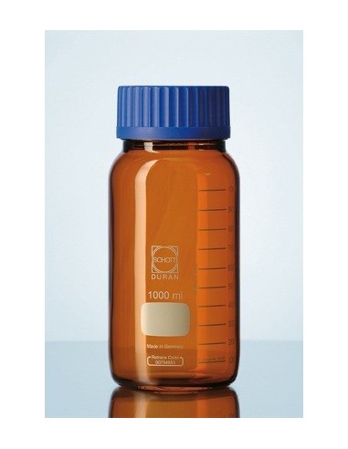 Laborflasche 1000 ml weithals Duran braun Schraubkappe GLS80