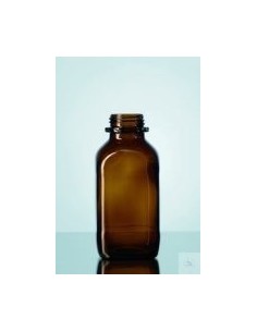 Butelka czworokątna 500 ml szerokoszyjna szkło AR brązowa bez